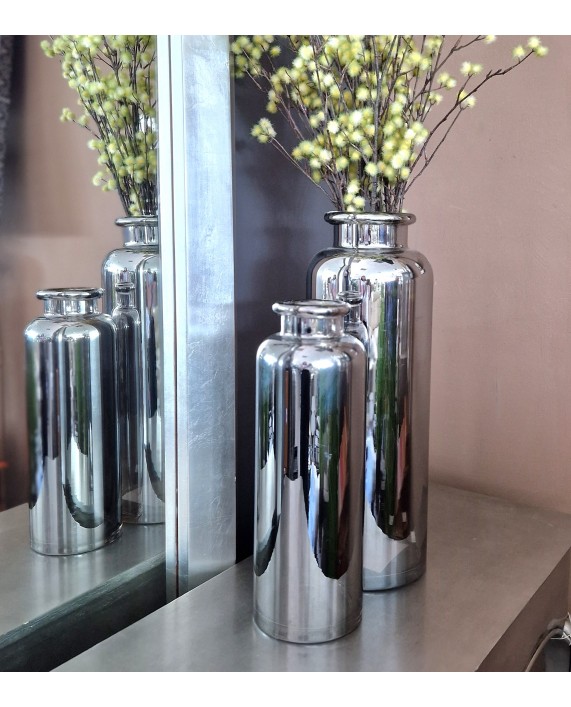Tonuoto stiklo vaza "Smoked Silver" 