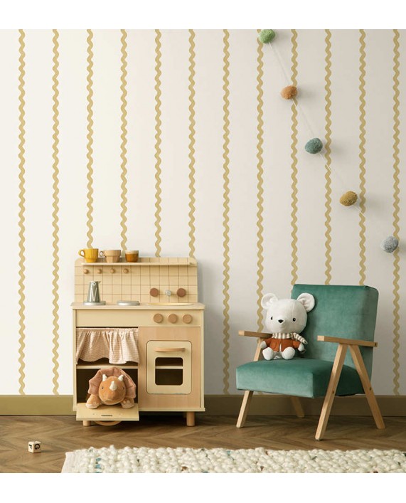 Tapetai "Do The Wiggle Stripe Ochre" 13980