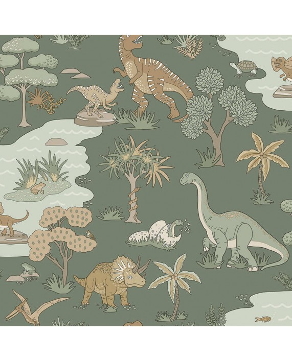 Tapetai "Dino Zoo Green" 14010