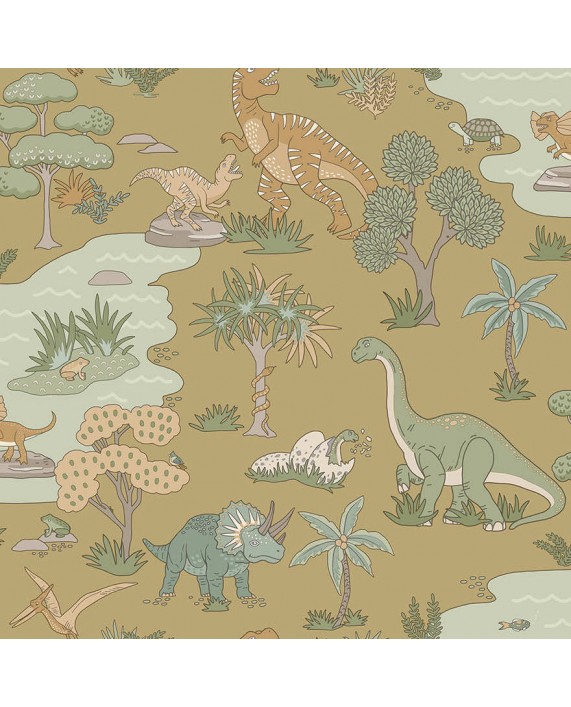 Tapetai "Dino Zoo Ochre" 14011 Tapetai "Dino Zoo Ochre" 14011