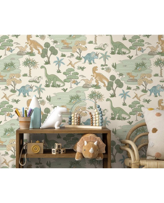 Tapetai "Dino Zoo Cream, Multi" 14012