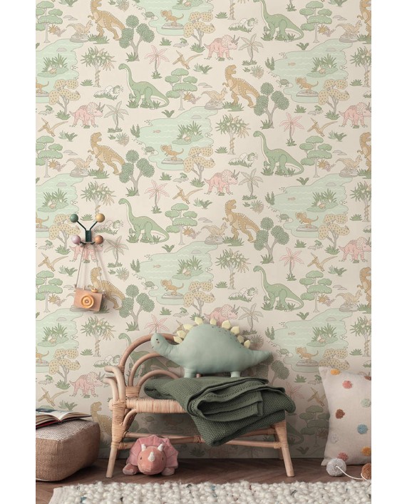 Tapetai "Dino Zoo Pink, Sage" 14013