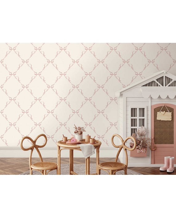 Tapetai "Tied With a Bow Cream, Pink" 14032