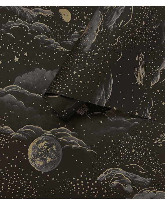 Tapetai "Lost In Space Black, Gold 14050