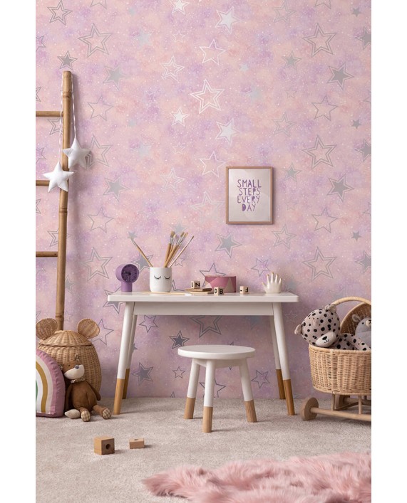 Tapetai "Stardust Pink, Silver" 14060 