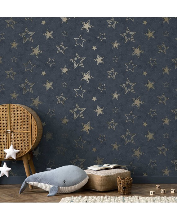 Tapetai "Stardust Midnight Blue, Gold" 14061 Tapetai "Stardust Midnight Blue, Gold" 14061