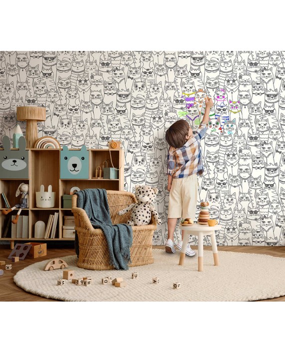Tapetai "Colour-Me Cats Black & White" 14070