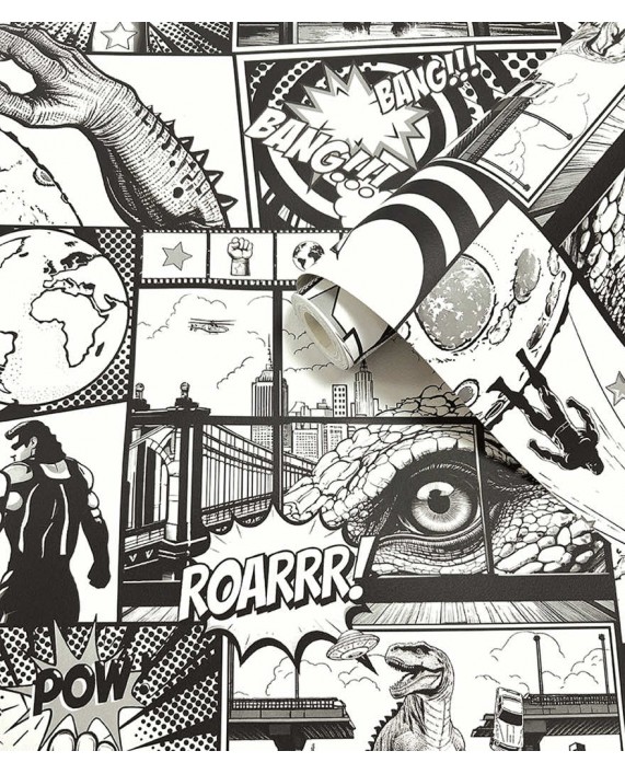 Tapetai "City Hero Black & White" 14075 Tapetai "City Hero Black & White" 14075