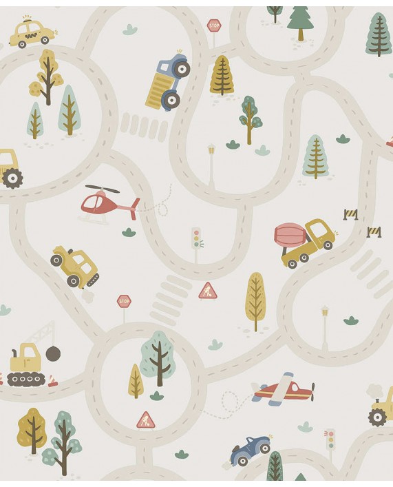 Tapetai "Roundabout Road Cream, Multi" 14080
