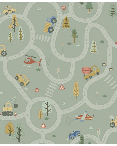Tapetai "Roundabout Road Sage" 14081 