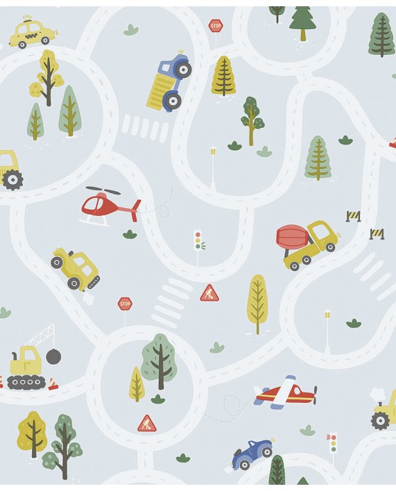 Tapetai "Roundabout Road Light Blue" 14082 