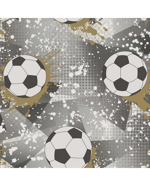 Tapetai "Football Frenzy Black, Gold" 14090