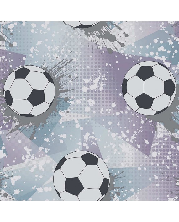 Tapetai "Football Frenzy Lilac, Silver" 14091 Tapetai "Football Frenzy Lilac, Silver" 14091