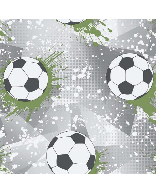 Tapetai "Football Frenzy Grey, Green" 14092