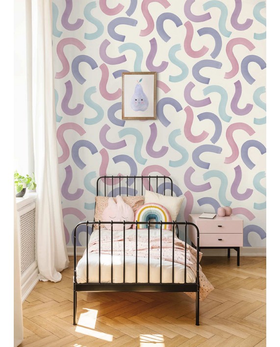 Tapetai "Curly Confetti Aqua, Lilac, Pink" 14110