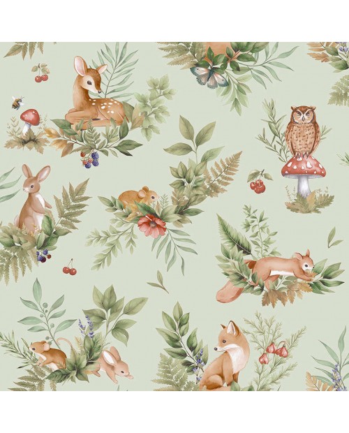 Tapetai "Forest Friends Sage" 14121 