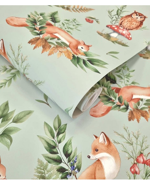 Tapetai "Forest Friends Sage" 14121 