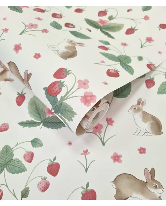 Tapetai "Bunnies & Berries Cream, Multi" 14140