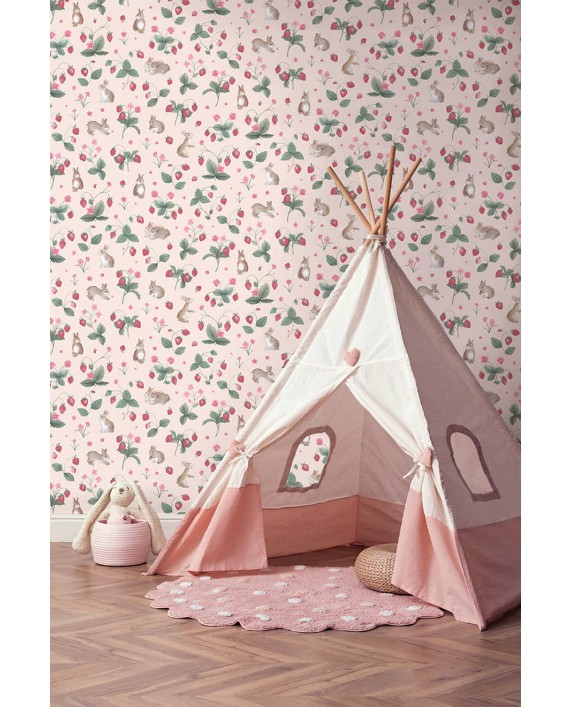 Tapetai "Bunnies & Berries Pink" 14141