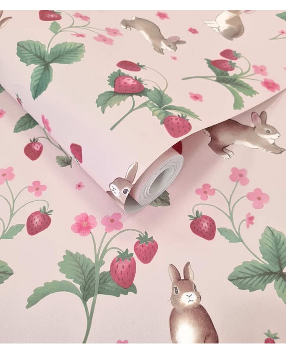 Tapetai "Bunnies & Berries Pink" 14141