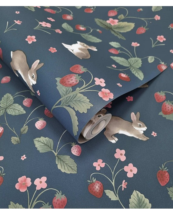 Tapetai "Bunnies & Berries Navy" 14142