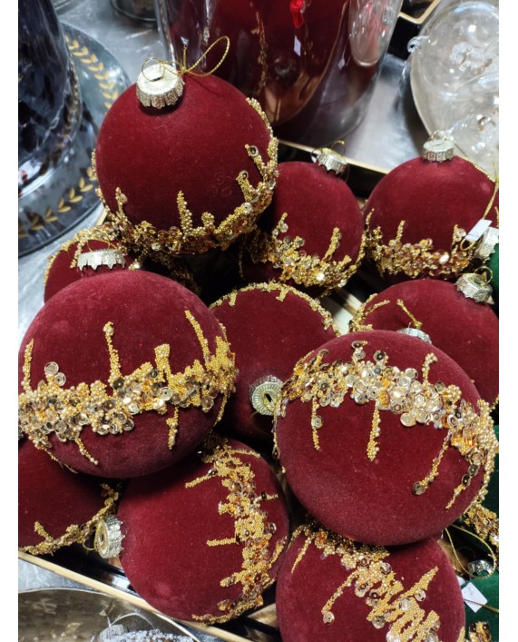 Kalėdiniai žaisliukai "BURGUNDY VELVET"