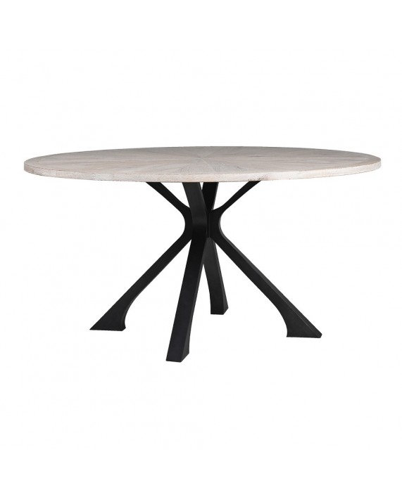 Apvalus ąžuolinis valgomojo stalas „Brushed Oak“ Apvalus ąžuolinis valgomojo stalas „Brushed Oak“