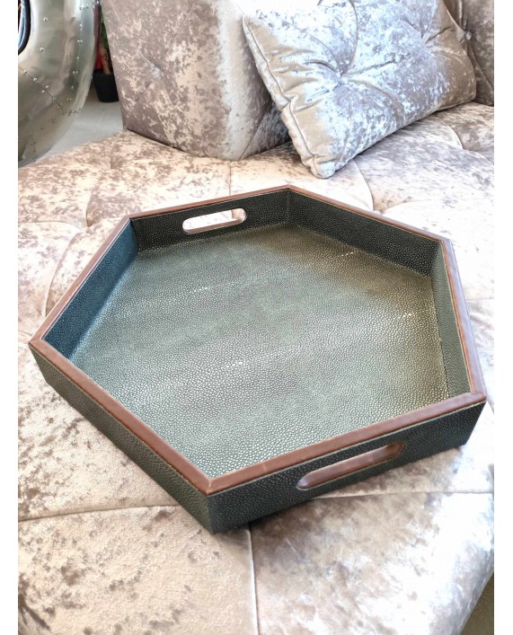 Padėklas "FAUX SHAGREEN HEXAGON"