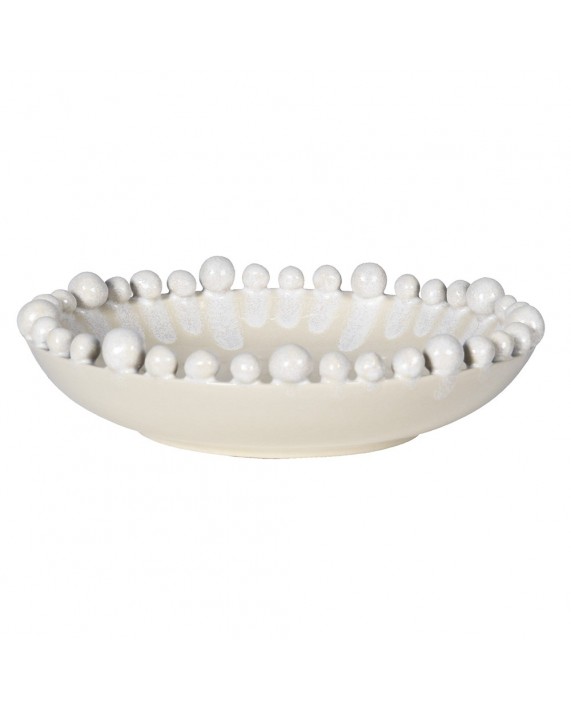 Dekoratyvinė keramikinė lėkštė „Balls on Rim“ (balta) Dekoratyvinė keramikinė lėkštė „Balls on Rim“ (balta)