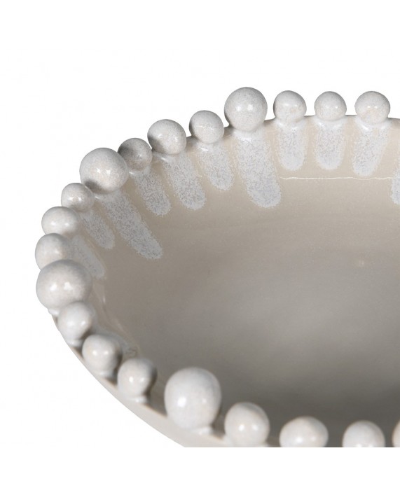 Dekoratyvinė keramikinė lėkštė „Balls on Rim“ (balta) Dekoratyvinė keramikinė lėkštė „Balls on Rim“ (balta)