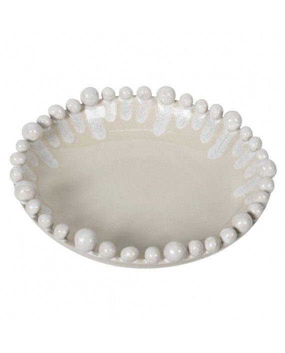 Dekoratyvinė keramikinė lėkštė „Balls on Rim“ (balta) Dekoratyvinė keramikinė lėkštė „Balls on Rim“ (balta)