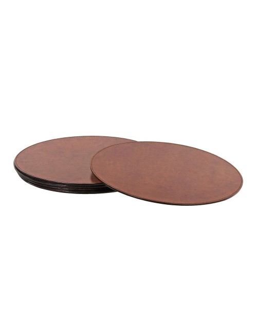 Stalo padėkliukai "Leather Brown" natūralios odos