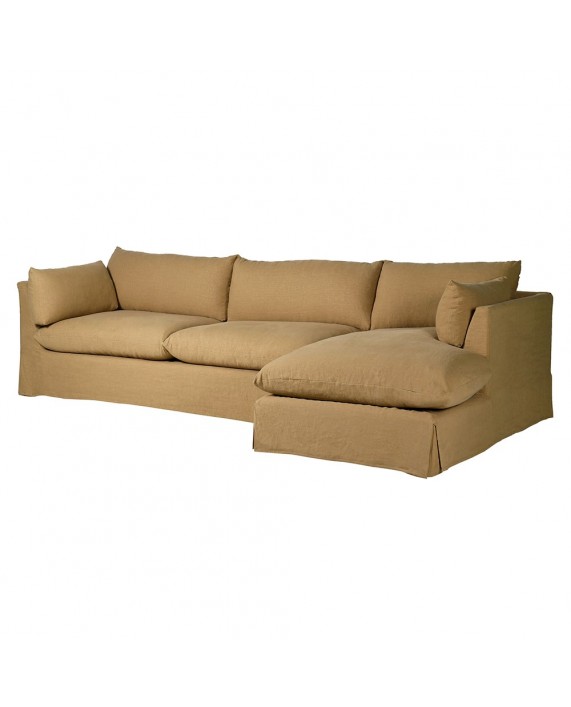 Kampinė sofa lininiu audiniu "Lune" Kampinė sofa lininiu audiniu "Lune"