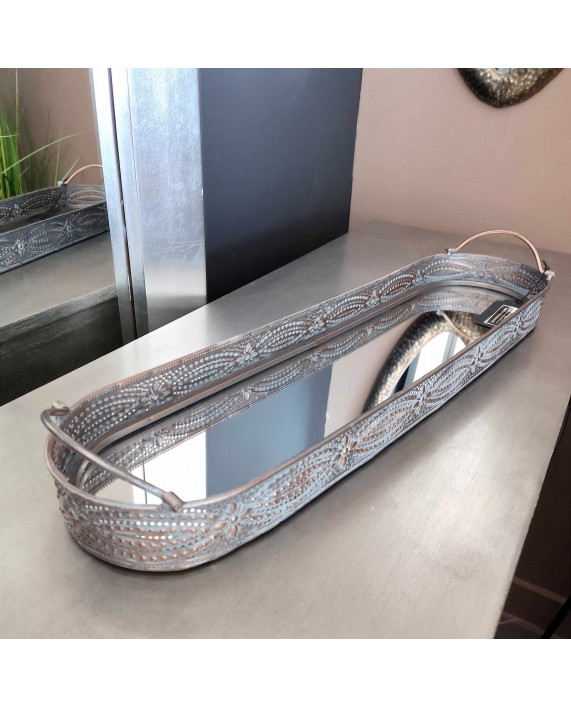 Padėklas "Oblong Metal/mirror"