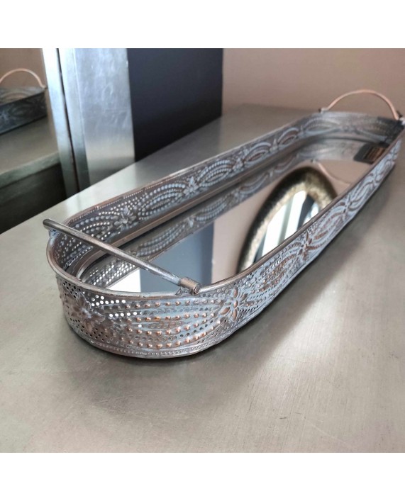 Padėklas "Oblong Metal/mirror"