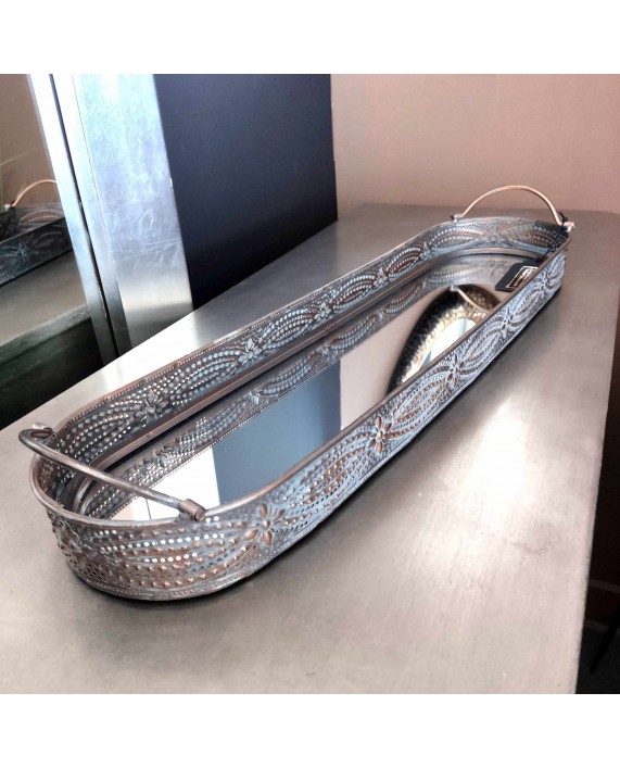 Padėklas "Oblong Metal/mirror"