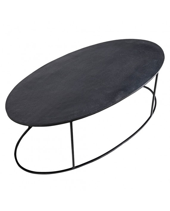 Ovalios formos kavos staliukų komplektas "Black oval" (2vnt)