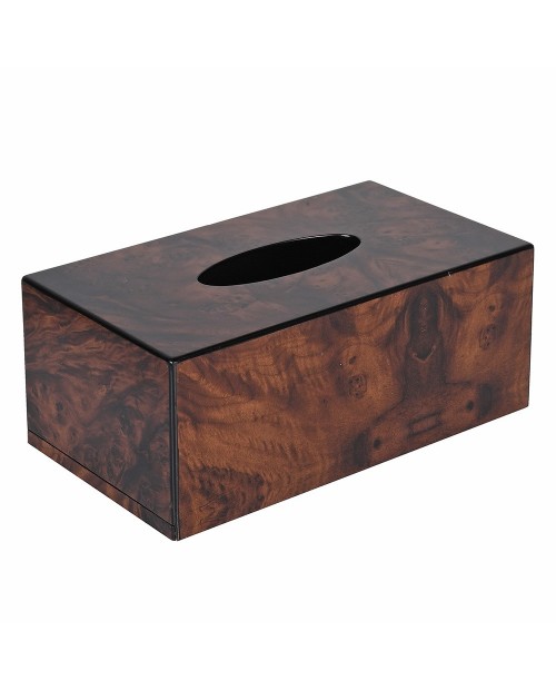 Rudos spalvos servetėlių dėžutė "Faux wood"