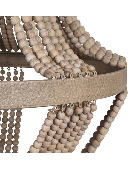 Pakabinamas šviestuvas "Wooden bead" iš medinių karoliukų