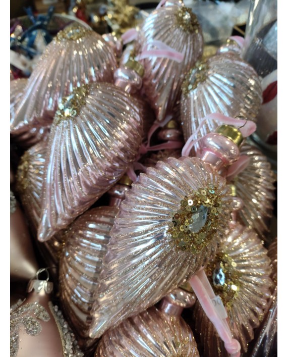 Kalėdiniai eglės žaisliukai "Pink Shimmer" 