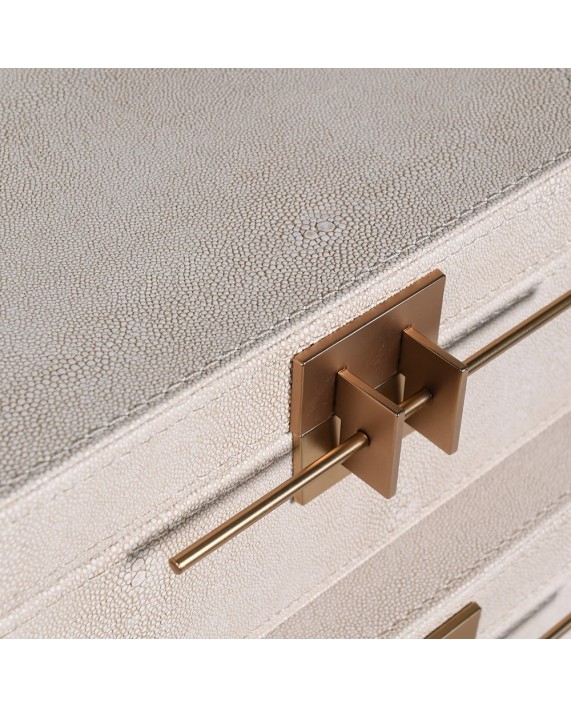Dėžučių komplektas "Shagreen & Clasp Ivory"