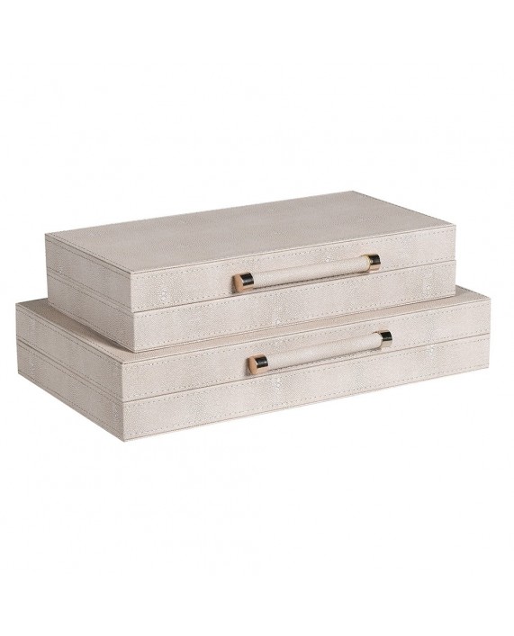 Dėžučių komplektas "Shagreen Ivory" Dėžučių komplektas "Shagreen Ivory"