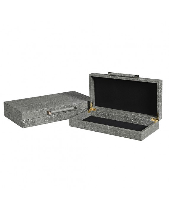 Dėžučių komplektas "Shagreen Grey" Dėžučių komplektas "Shagreen Grey"