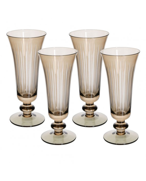 Taurės šampanui "Ribbed Oat" (4vnt)