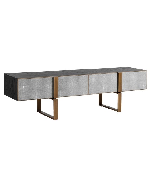 TV zonos komoda "Luxe oak & shagreen" su odiniu fasadu TV zonos komoda "Luxe oak & shagreen" su odiniu fasadu