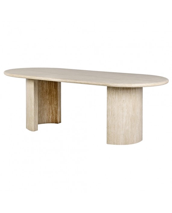 Travertino akmens valgomojo stalas "Tivolio"