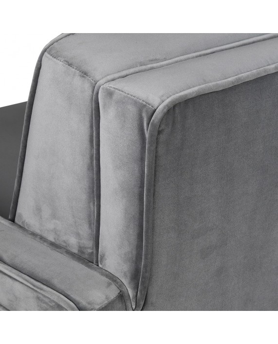 Pilkos spalvos fotelis "Pluch Grey"