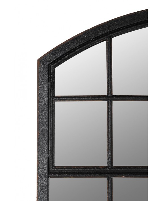 Arkos formos veidrodis juodu metaliniu rėmu "Checkered Arch"