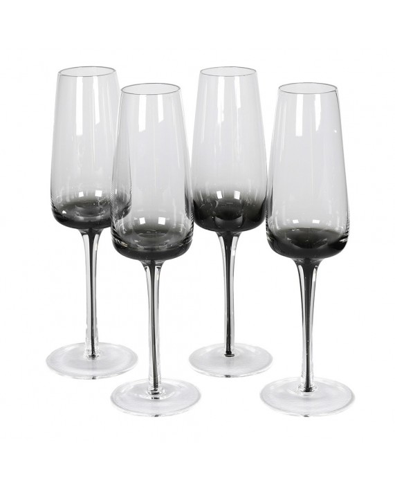 Taurės "Smokey glass" šampanui (4vnt.)  