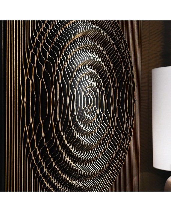 Sienos dekoras iš medienos "3D sun"
